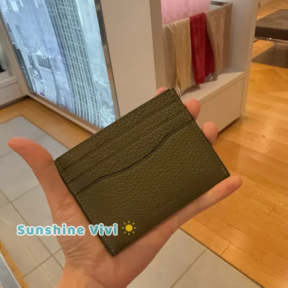 NWT Coach Slim ID Card Case CP209 Olive Leather